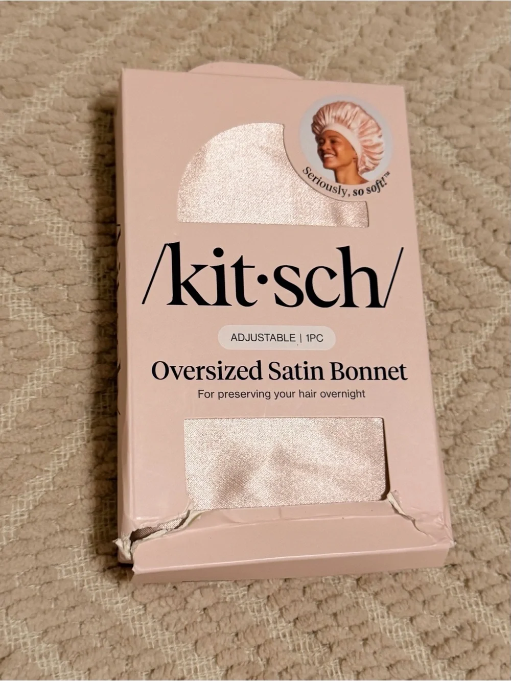 🤍Kitsch Pink Satin Oversized Bonnet and Pillowcase Set🤍